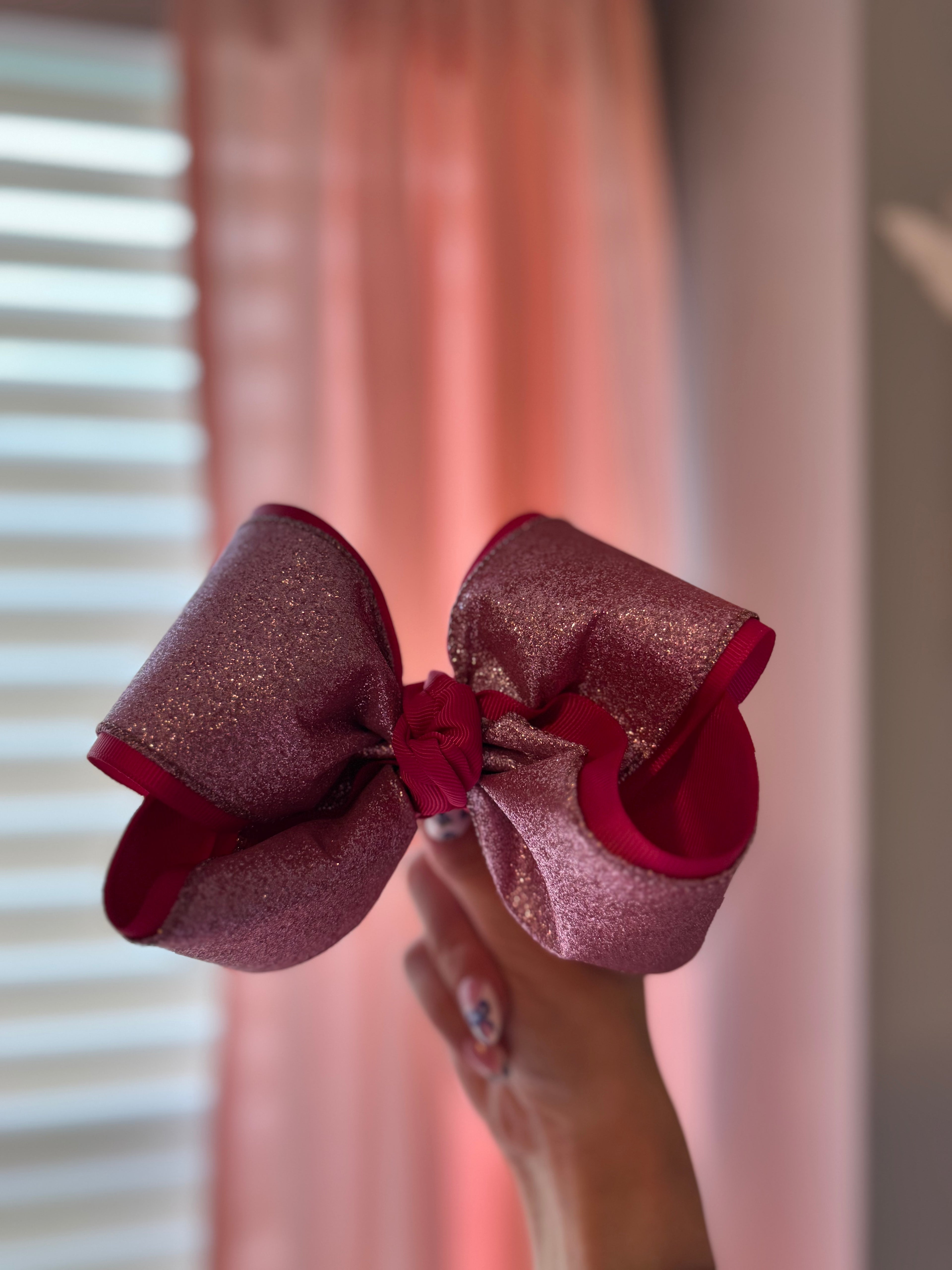 6 inch sparkly bow
